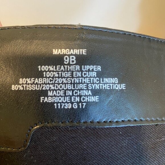 Lauren Ralph Lauren Black Leather Knee-High Margarite Boots Size 9 Buckle Detail - Picture 10 of 16